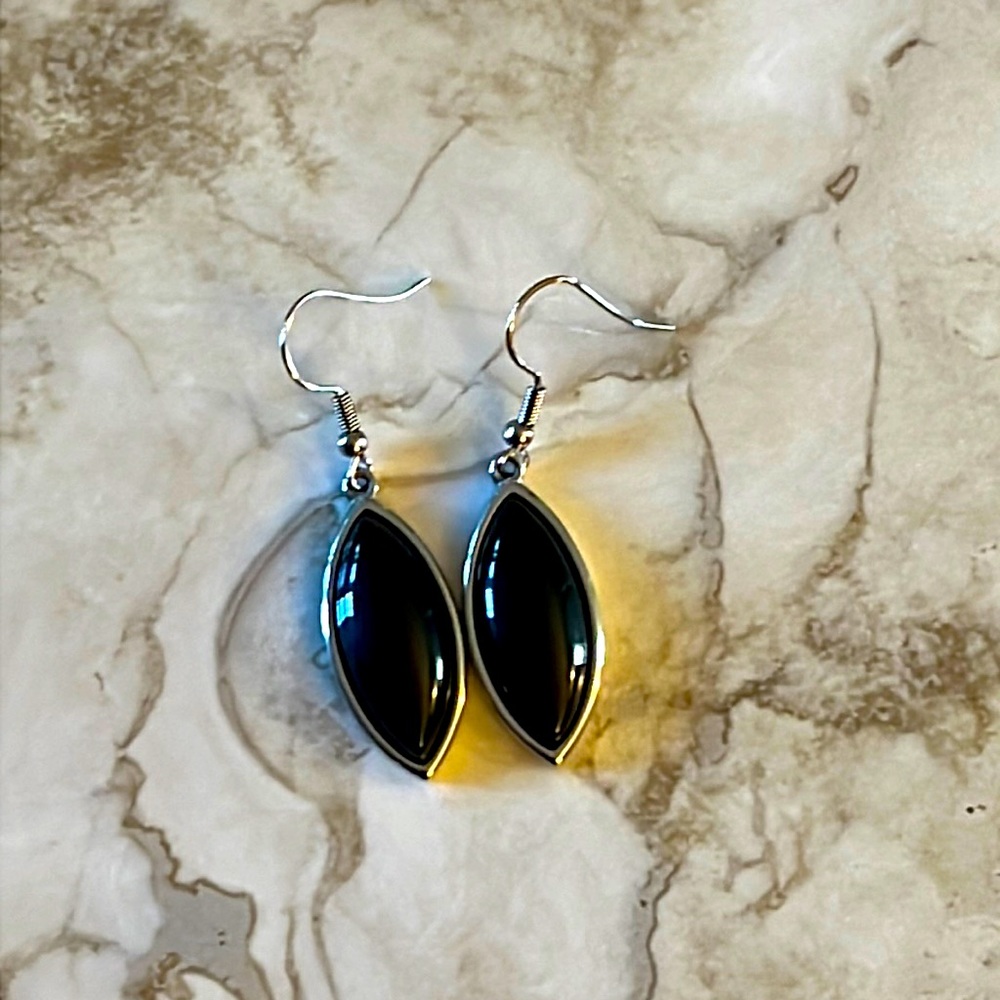 Black Obsidian Earrings